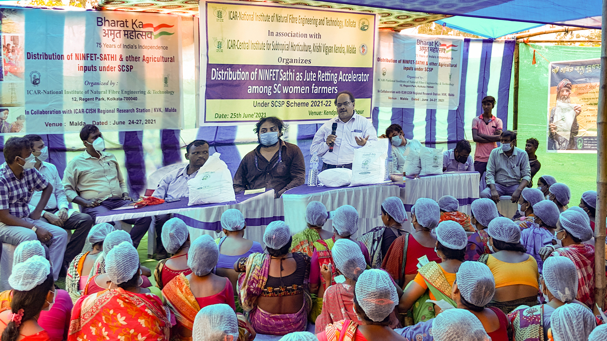 Directors addressing the farmers